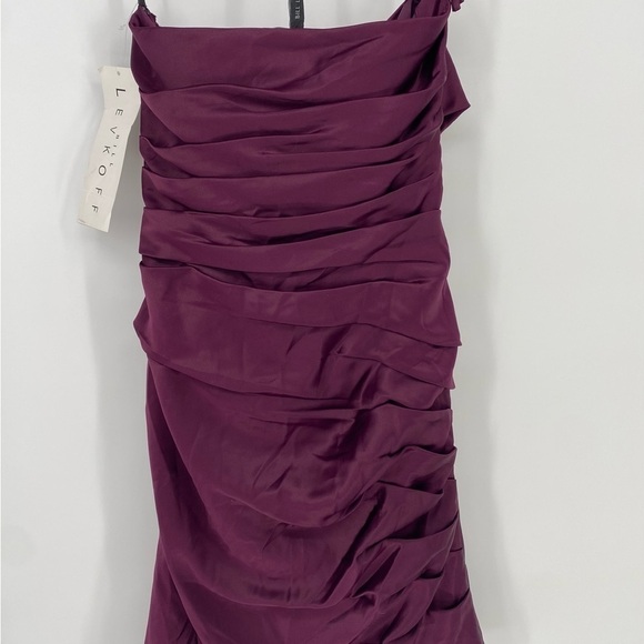 Bill Levkoff Egg Plant Purple Mini Dress Size 10 - Picture 8 of 8